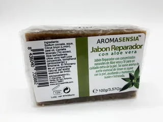 JABON REPARADOR ALOE-TE BLANCO 100 GR PASTILLA - AROMASENSIA (ACEITES, JABONES)