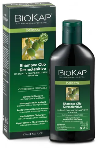 CHAMPU ACEITE- DERMO CALMANTE BELLEZA 200ML. BOTELLA - BIOKAP (TINTES, CHAMPUS BIO)