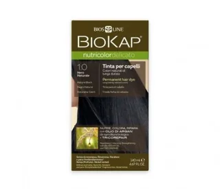 TINTE DELICATO 1.00 NEGRO NATURAL 140 ML TUBO - BIOKAP (TINTES, CHAMPUS BIO)