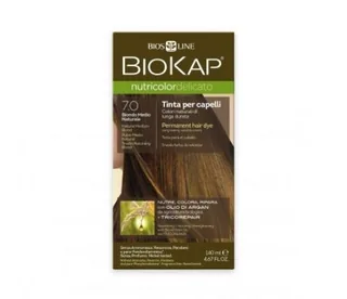 TINTE DELICATO 7.0 RUBIO MEDIO NATURAL 140 ML TUBO - BIOKAP (TINTES, CHAMPUS BIO)