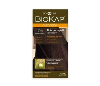 TINTE NUTRICOLOR 4.06 CASTAÑO CAFÉ 140 ML TUBO - BIOKAP (TINTES, CHAMPUS BIO)