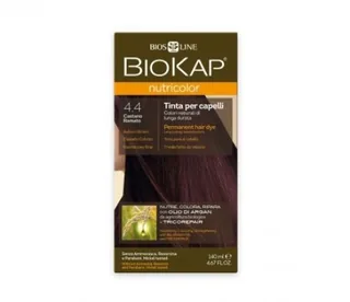 TINTE NUTRICOLOR 4.4 CASTAÑO COBRIZO 140 ML TUBO - BIOKAP (TINTES, CHAMPUS BIO)