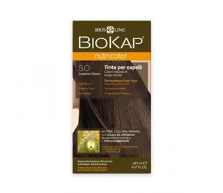 TINTE NUTRICOLOR 5.0 CASTAÑO CLARO 140 ML TUBO - BIOKAP (TINTES, CHAMPUS BIO)