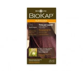 TINTE NUTRICOLOR 7.5 RUBIO CAOBA 140 ML TUBO - BIOKAP (TINTES, CHAMPUS BIO)