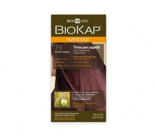 TINTE NUTRICOLOR 7.5 RUBIO CAOBA 140 ML TUBO