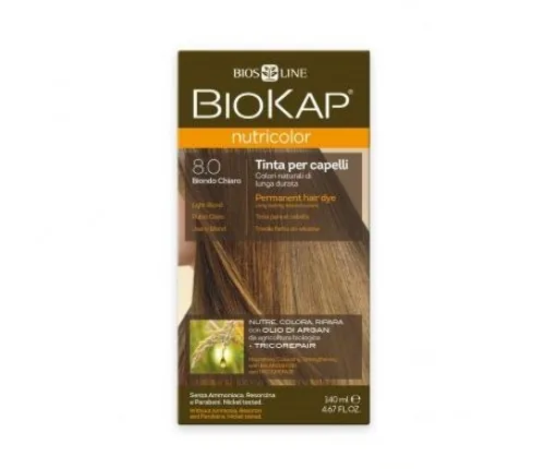 TINTE NUTRICOLOR 8.0 RUBIO CLARO 140 ML TUBO