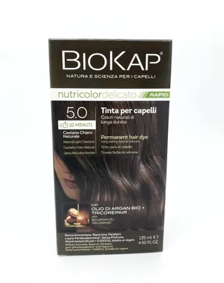 TINTE RAPID 5.0 CASTAÑO CLARO NATURAL 140 ML TUBO - BIOKAP (TINTES, CHAMPUS BIO)