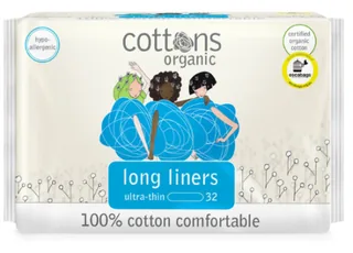 COTTONS ORGANIC SALVASLIP LONGLINER ALGODON 100% - COTTONS (HIGIENE INTIMA ORG.)