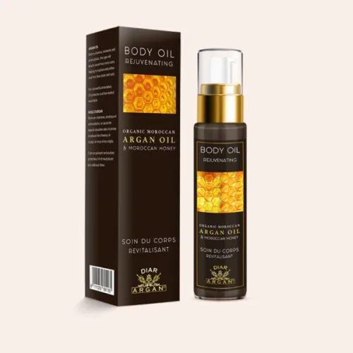 ACEITE CORPORAL REJUVENECEDOR DE ARGAN CON MIEL DE 50 ML DOSIFICADOR