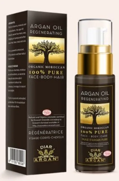 ACEITE REGENERADOR DE ARGAN 100% BIO 30 ML DOSIFICADOR