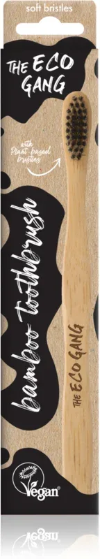 CEPILLO DE DIENTES ADULTO BAMBU SUAVE NEGRO 0 - ECO GANG (CERO PLASTICO)