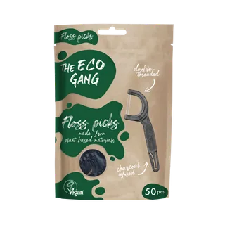 FLOSS PICK CARBON 50U. X50 - ECO GANG (CERO PLASTICO)