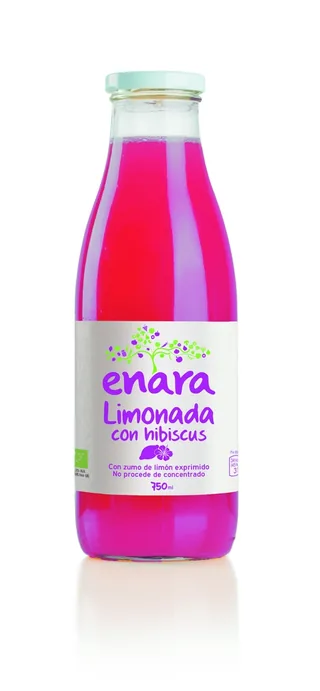 LIMONADA CON HIBISCUS + AGAVE 750 ML BOTELLA - ENARA (ALIMENTACION NATURAL)