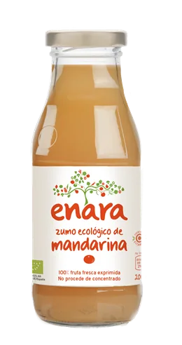 ZUMO DE MANDARINA BIO, 100% EXPRIMIDO 200 ML BOTELLA - ENARA (ALIMENTACION NATURAL)