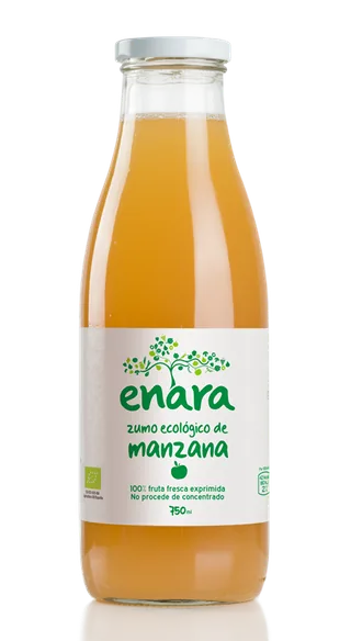 ZUMO DE MANZANA  BIO, 100% EXPRIMIDO 750 ML BOTELLA - ENARA (ALIMENTACION NATURAL)