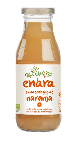 ZUMO DE NARANJA BIO,100% EXPRIMIDO 200 ML BOTELLA - ENARA (ALIMENTACION NATURAL)