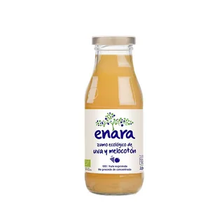 ZUMO DE UVA MELOCOTON BIO, 100% EXPRIMIDO 200 ML BOTELLA - ENARA (ALIMENTACION NATURAL)