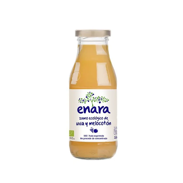ZUMO DE UVA MELOCOTON BIO, 100% EXPRIMIDO 200 ML BOTELLA