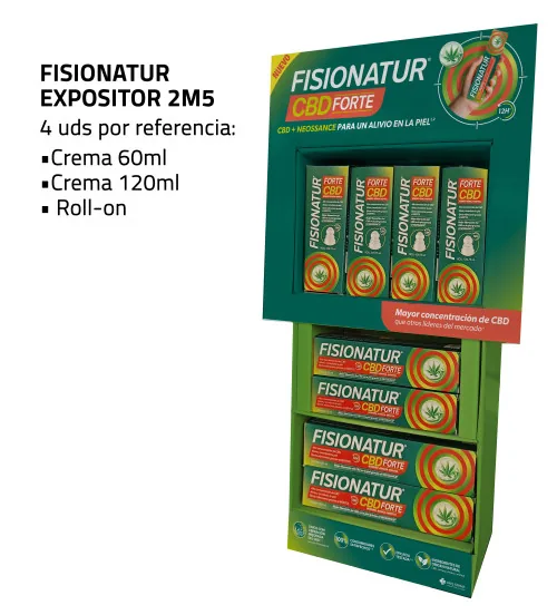 EXPOSITOR FISIONATUR - CREMA 120ML 4/U CREMA 60ML