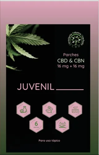 PARCHE JUVENIL 6/U. 16MG CBD + 16MG CBN 45MMX45MM 0 X6 CAJA - GANESHIVITAL CBD PARCHES Y AC
