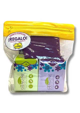 PACK COMPRESA DIA X10 + SALVASLIP X30 + NECESER Y - GENUINE (HIGIENE INTIMA)