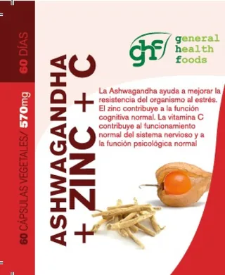ASHWAGANDHA 570 MG CÁPSULAS - GHF (COMP.ALIMENTICIO)