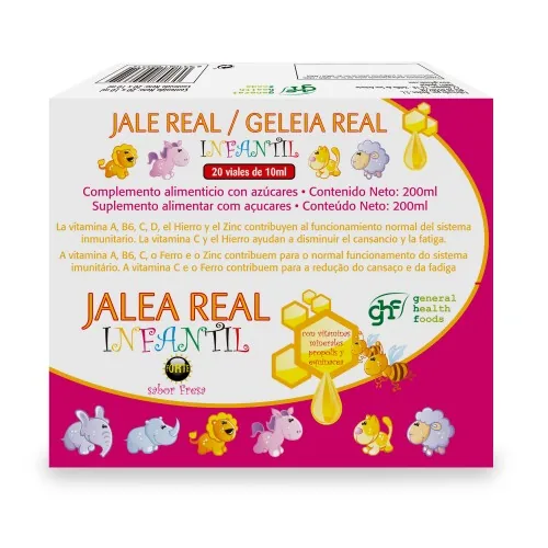 JALEA REAL INFANTIL SABOR FRESA 10 ML AMPOLLAS