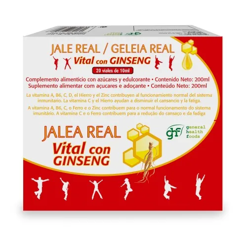 JALEA REAL VITAL CON GINSENG 10 ML AMPOLLAS