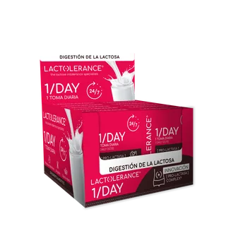 EXPOSITOR LACTOLERANCE 1/DAY 30 CAPS. 12 UNIDADES CAPSULAS - LACTOLERANCE (INTOLERANCIA LACTOSA)
