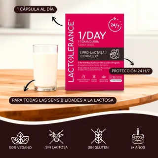 LACTOLERANCE 1/DAY 0 X30 CAPSULAS - LACTOLERANCE (INTOLERANCIA LACTOSA)