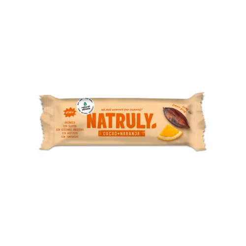 BARRITA RAW DE CACAO Y NARANJA BIO 40 GRS