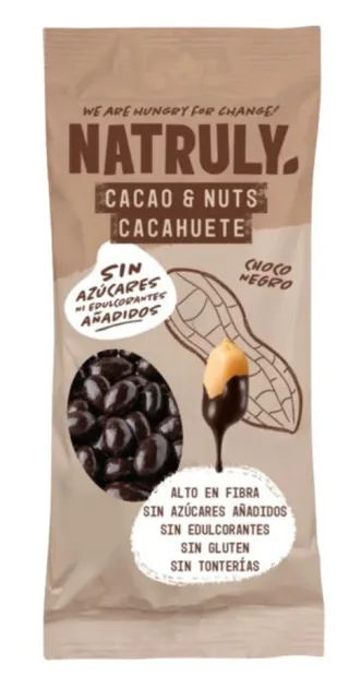 CACAO NUTS CHOCOLATE NEGRO 50 GR BOLSA - NATRULY (ALIMENTACION NATURAL)