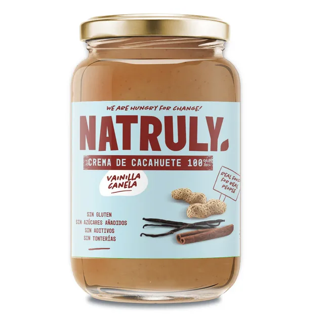 CREMA DE CACAHUETE DE VAINILLA Y CANELA 500 GR BOTE