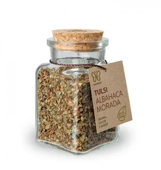 ALBAHACA TULSI MORADA ECO 15 GRS TARRO CRISTAL - NATURCID  ALIMENTACION NATURAL