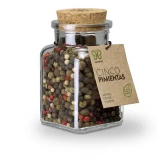 CINCO PIMIENTAS ECO 65 GRS TARRO CRISTAL - NATURCID  ALIMENTACION NATURAL