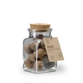NUEZ MOSCADA GRANO ECO B.C. 60GR. TARRO CRISTAL - NATURCID  ALIMENTACION NATURAL