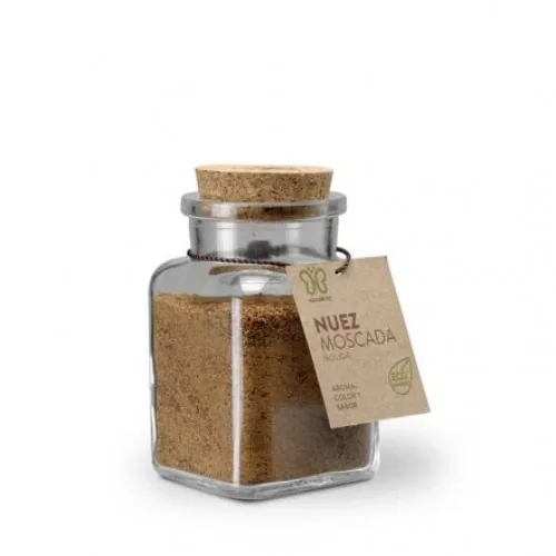 NUEZ MOSCADA MOLIDA ECO 70 GRS TARRO CRISTAL