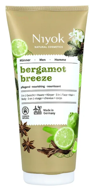 GEL 3 EN 1 HOMBRES BERGAMOT BREEZE 200 ML TUBO - NIYOK (HIGIENE ORGANICA)