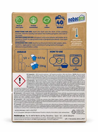 TIRAS DETERGENTE SIN FRAGANCIA 40 LAVADOS - NOBAC PRO (SOSTENIBLES HOGAR)