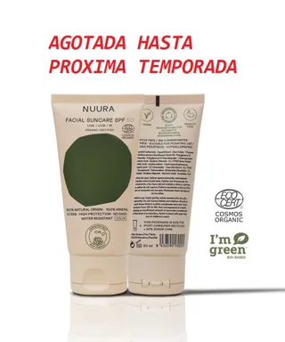 CREMA SOLAR FACIAL COLOR SPF50 50 ML TUBO - NUURA  (SOLARES ECO)