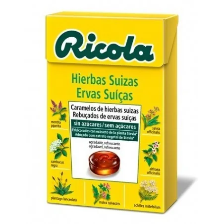 CARAMELOS DE HIERBAS SUIZAS CON STEVIA 50 GRS CAJA