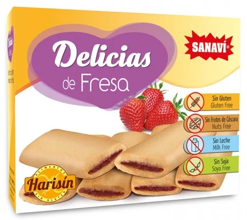 DELICIAS FRESA BARRITAS HARISÍN 150 GRS X6 CAJA