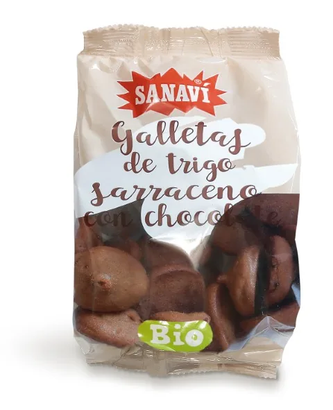 GALLETAS DE SARRACENO CHOCOLATE BIO 200 GRS BOLSA