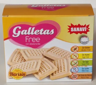 GALLETAS FREE HARISIN SIN AZUCAR 150 G CAJA - SANAVI (ALIMENTACION NATURAL)