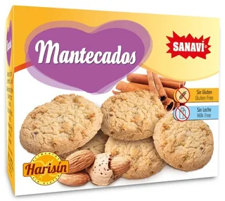 MANTECADOS DE ALMENDRA HARISÍN 200 GRS CAJA - SANAVI (ALIMENTACION NATURAL)