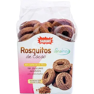 ROSQUITOS DE CACAO SIN AZUCARES AÑADIDOS 200 GRS BOLSA - SANAVI (ALIMENTACION NATURAL)