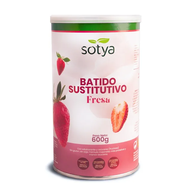 BATIDO SUSTITUTIVO DE FRESA 600 GRS POLVO