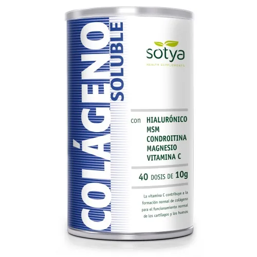 COLAGENO CON HIALURONICO, MSM, CONDROITINA, MAGENSIO Y VITAMINA C SABOR FRESA 400 GRS POLVO