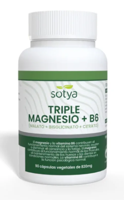 TRIPLE MAGNESIO+B6 (MALATO+BISIGLINATO+CITRATO) 850 MG X90 CAPSULAS
