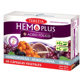 HEMO PLUS +ACIDO FOLICO 500 MG X60 CAPSULAS - TEREZIA (COMPLEMENTO ALIMENTICIO)